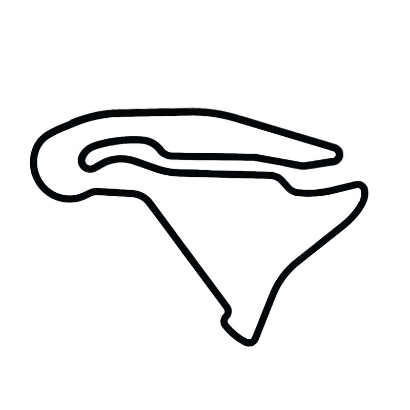 Magny Cours Racetrack - Wooden Wall Sculpture (45 cm)